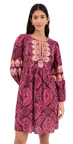 Figue Lucie Dress Ornamental Tapestry Mulberry XS