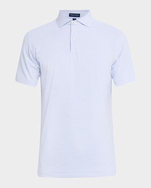 Men's Ambrose Stripe Performance Jersey Polo Shirt
