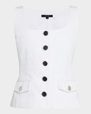 Georgia Scoop-Neck Denim Vest