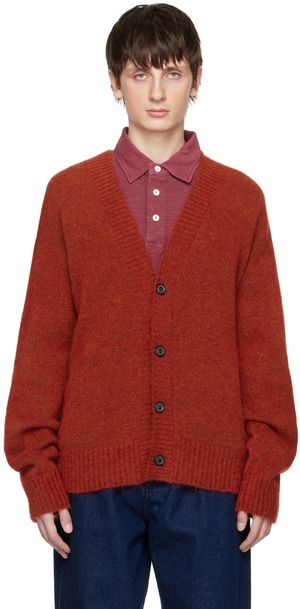 Schnayderman's Cardigan orange sans coutures