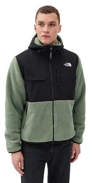 The North Face Retro Denali Hoodie Bark Mist/TNF Black XL