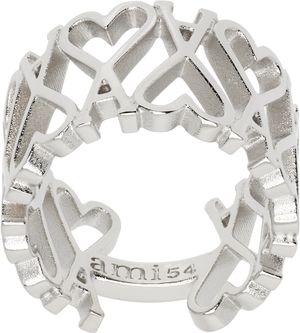 AMI Paris Silver Ami de Coeur Ring
