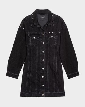 Ladera Studded Denim Mini Dress