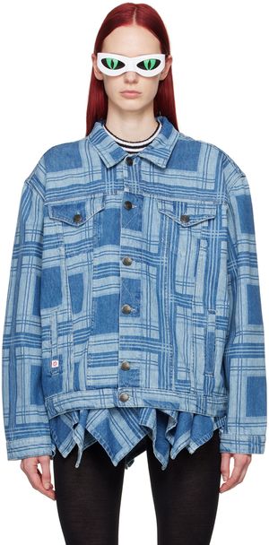 Charles Jeffrey LOVERBOY Blue Oversized Denim Jacket