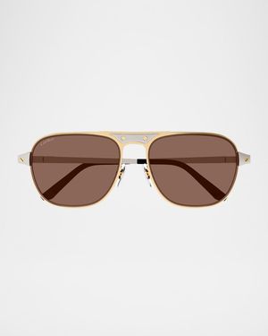 Men's CT0532SM Metal Aviator Sunglasses