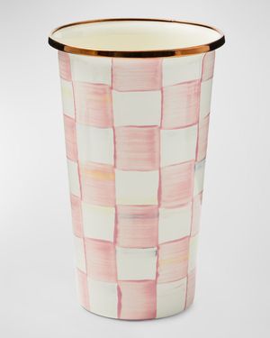 Rosy Check Enamel Tumbler, 20 oz.