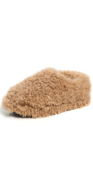 Apparis Misha Bouclette Slippers Camel 5