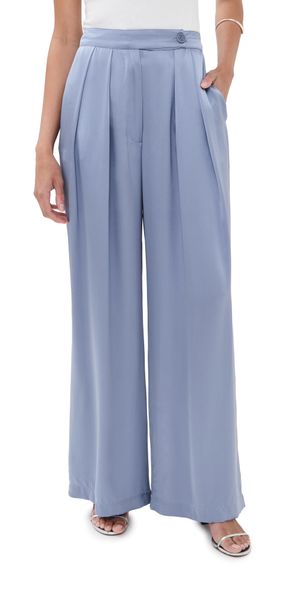Sablyn Brooklyn C High Rise Double Pleat Trousers Dusty Periwinkle L