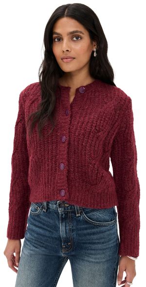 Tanya Taylor Hale Cardigan Raisin XS