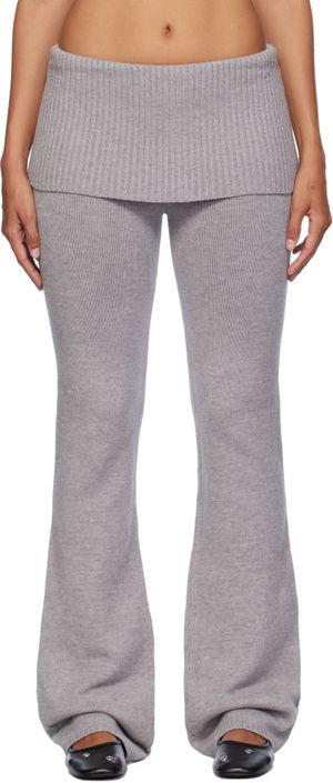 Frankies Bikinis Gray Aimee Knit Lounge Pants