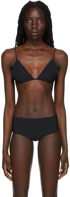 The Row SSENSE Exclusive Black Fotini Bikini Top
