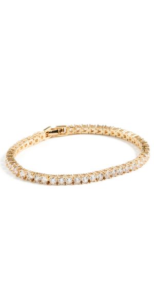 SHASHI Tennis Clasp Bracelet Gold One Size