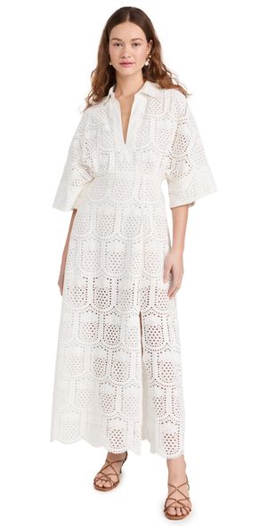 SUNDRESS Soidee Dress Pineapple Eyelet White XS/S