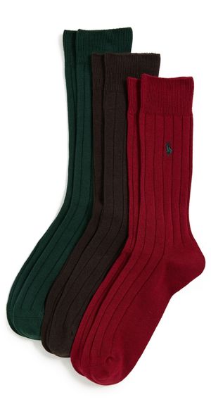 Polo Ralph Lauren Cotton Rib Socks 3 Pack Hunte 10-13