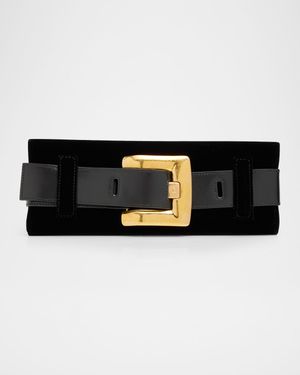 Anthem Belted Velvet Clutch Bag