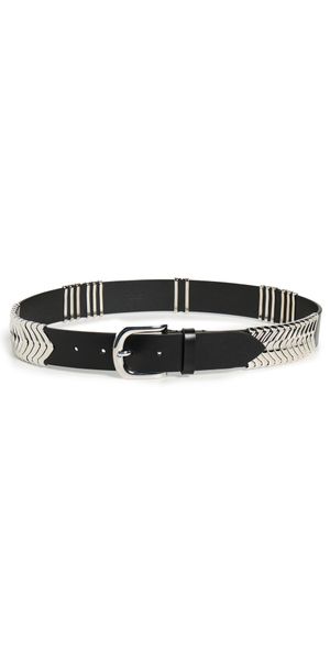 Isabel Marant Tehora Belt Black/Silver 85