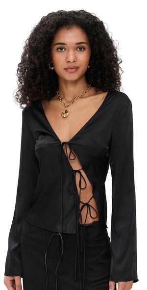 Lioness Mariah Long Sleeve Top ONYX L
