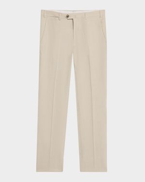 Men's Textured Flat-Front Dress Pants
