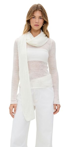 Simonett Wrap Tie Knit Top White S/M