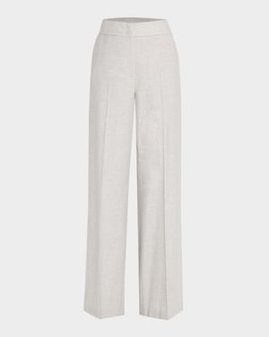 High-Rise Straight-Leg Pants