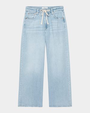 Angeleno Drawstring Wide-Leg Jeans