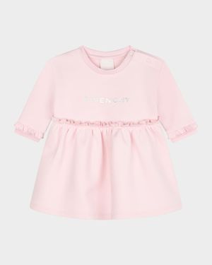 Girl's Logo-Embroidered Fleece Dress, Size 12M-3
