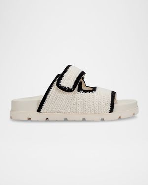 Brinley Crochet Grip Sporty Slide Sandals