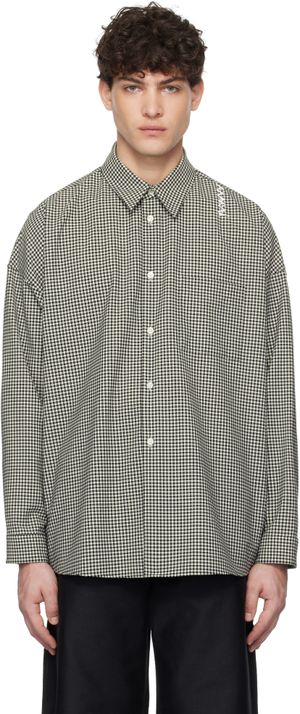 Marni Black & White Checked Wool Shirt