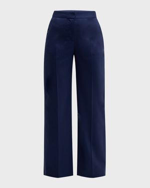 Wide-Leg Seasonless Wool Trousers