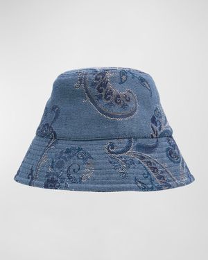 Paisley Denim Bucket Hat