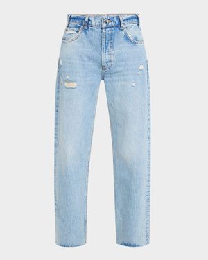 Gavin Distressed Straight-Leg Jeans