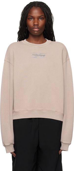 alexanderwang.t Taupe Blade Logo-Embossed Sweatshirt