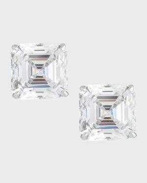 14k Yellow Gold 10ct Asscher Stud Earrings