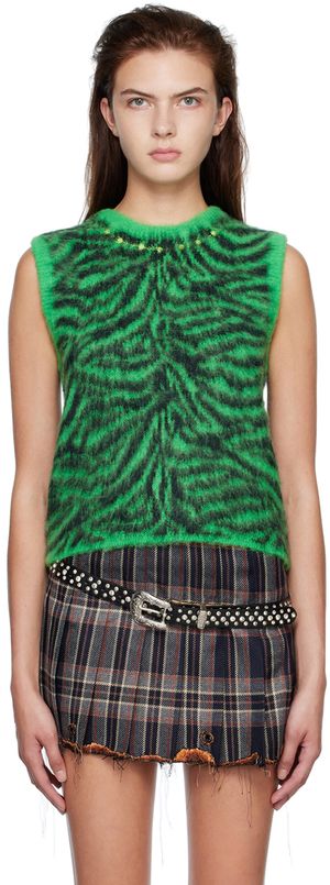 doublet Green Zebra Sweater
