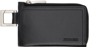 JACQUEMUS Black & Navy Les Classiques 'Le porte-zippé Cuerda' Card Holder