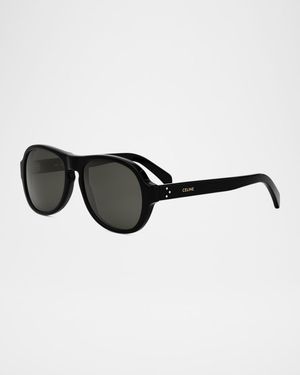 Men's Bold 3 Dots Aviator Sunglasses