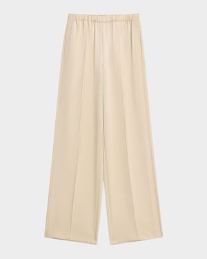 Mid-Rise Side Strap Pull-On Pants