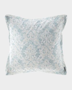 Milan Euro Pillow Spa Faded Damask Venetian Linen 26 x 26