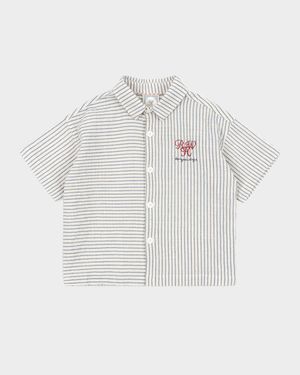 Rosie H-W x Boy's Duo Striped Seersucker Shirt, Size 18M-4