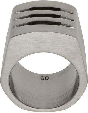 Rick Owens Silver Grill Thumb Ring