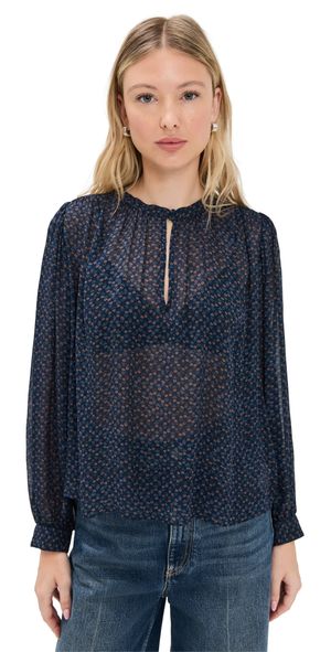 PAIGE Bibiana Blouse Navy Multi XS
