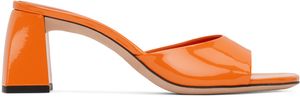 BY FAR Orange Romy Mules
