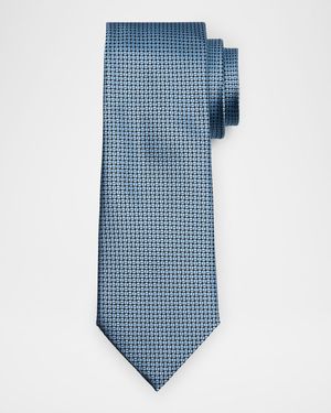 Men's Tonal Geometric Jacquard Tie