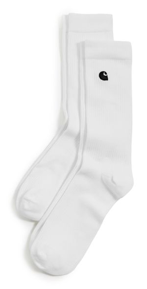 Carhartt WIP Madison Two-Pack Socks White/Black One Size