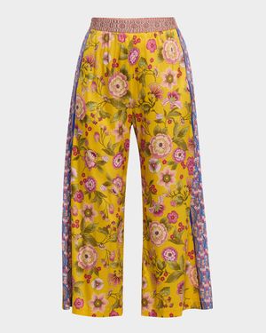 Yasmin Cropped Floral-Print Pants