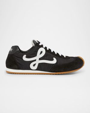 Flow Runner Suede and Leather Sneakers