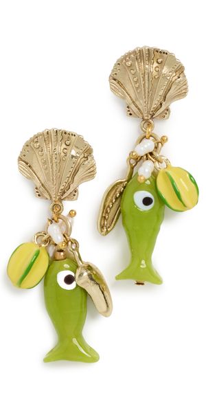 ALÉMAIS Tesori Fish Charm Drop Earrings Multi One Size
