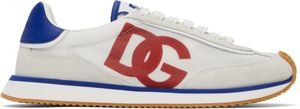Dolce&Gabbana Baskets DG Cushion blanc et gris à panneaux