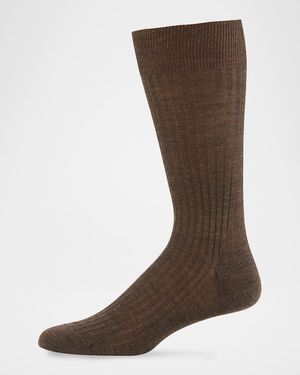 Men's Laburnum Ribbed Wool Mid-Calf Socks