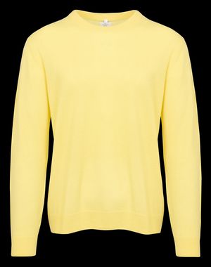 Au Printemps Paris - Pull col rond en cachemire - Taille 2XL - Jaune